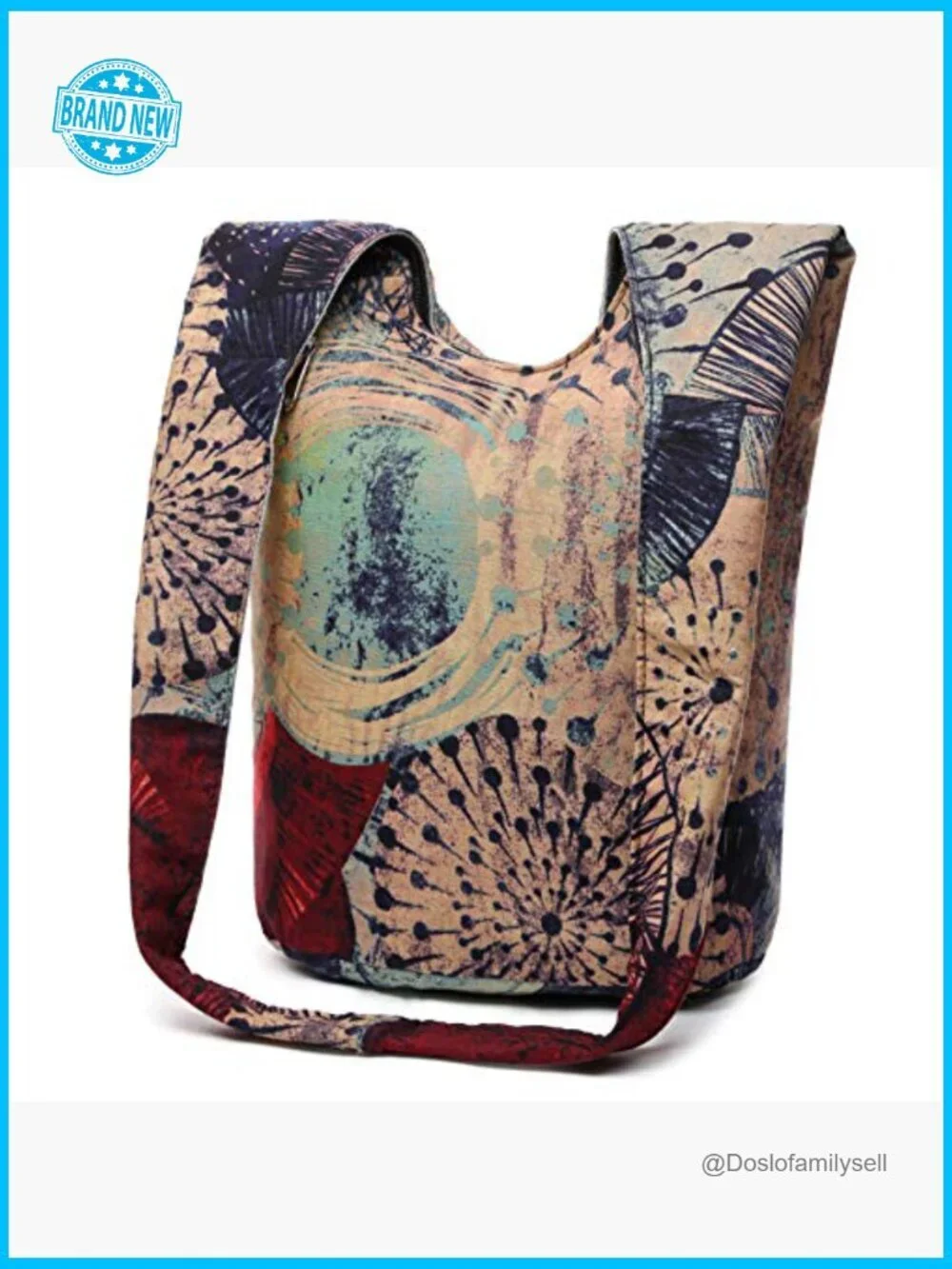 Canvas Hippie Crossbody Bag Boho Hobo Shoulder Handbag Casual Lightweight